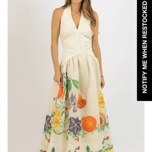 Floral Maxi Dress in Cream by [Brand]
